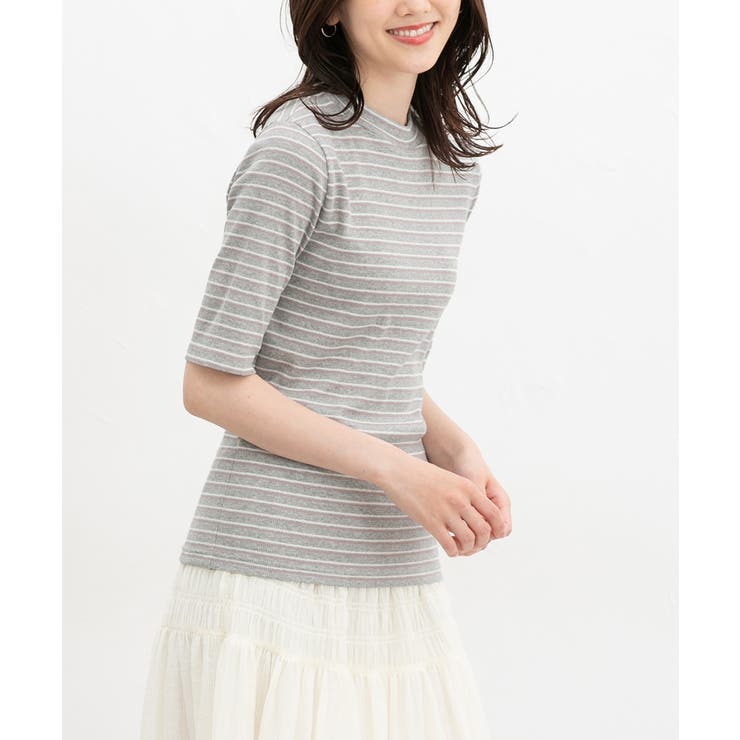 グレー×オフ | トップス Tシャツ カットソー | Honeys