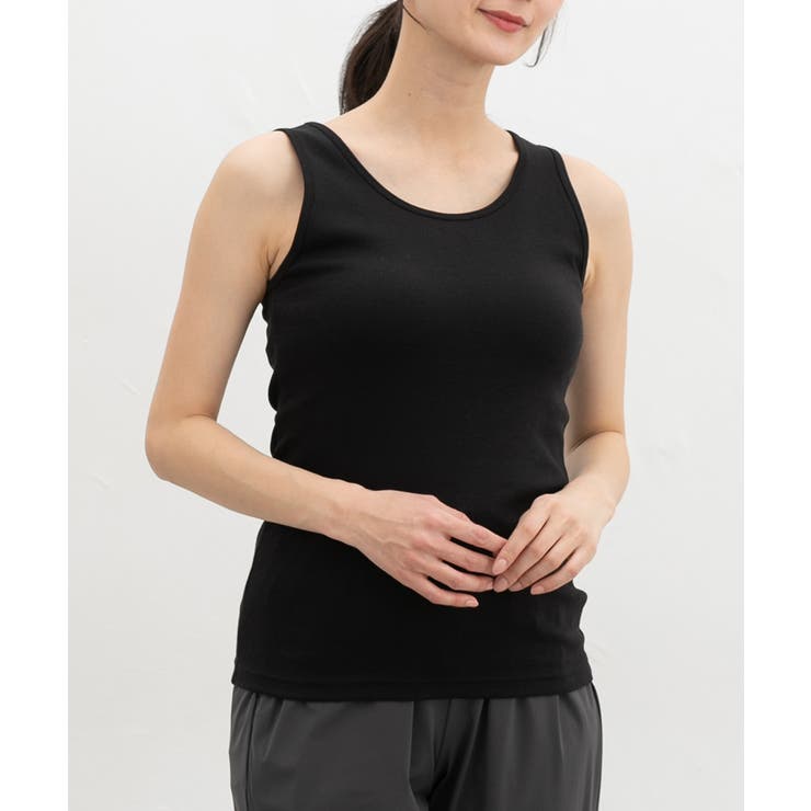 ブラック | トップス タンクトップ カップ付き | Honeys