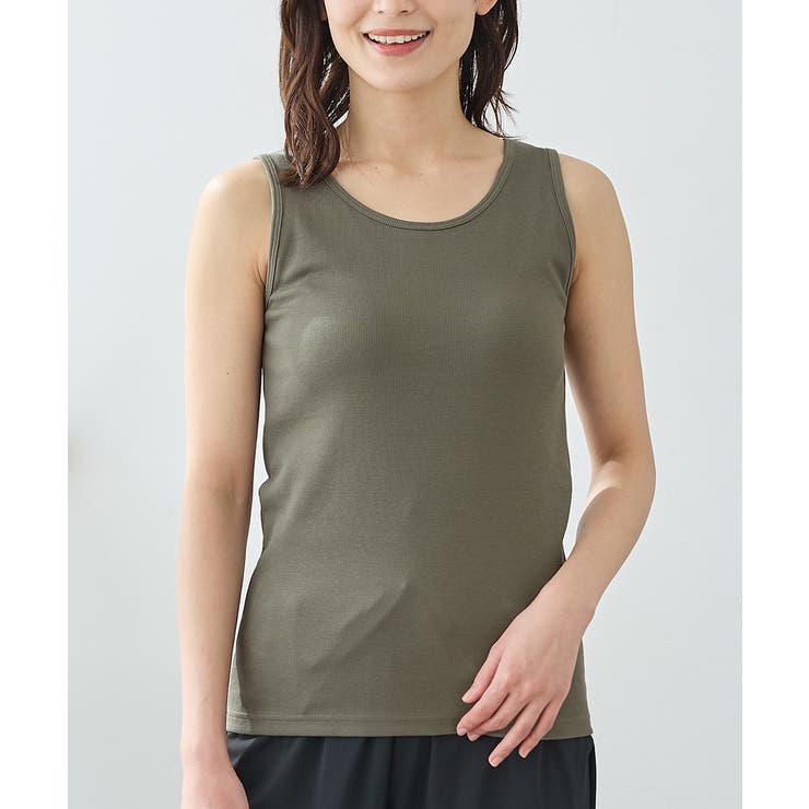 カーキ | トップス タンクトップ カップ付き | Honeys