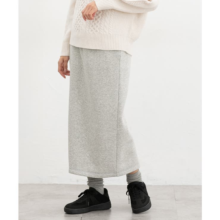 杢グレー | ボトムス スカート ロングスカート | Honeys