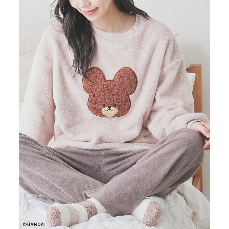 ピンク×モカ | ルームウェア 部屋着 くまのがっこう | Honeys