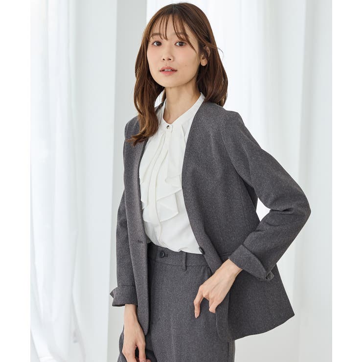 アウター ジャケット ノーカラージャケット | Honeys | 詳細画像10 