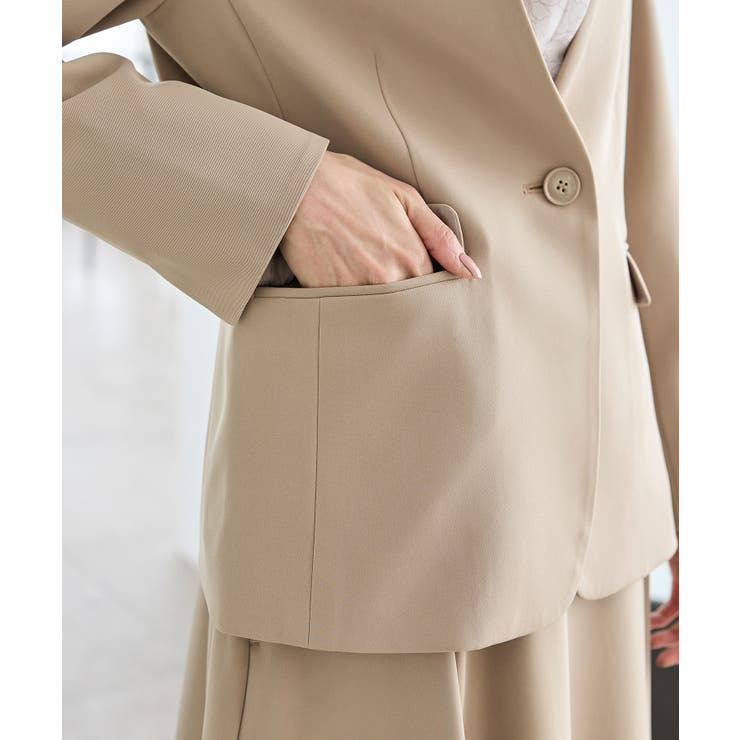 アウター ジャケット ノーカラージャケット | Honeys | 詳細画像17 