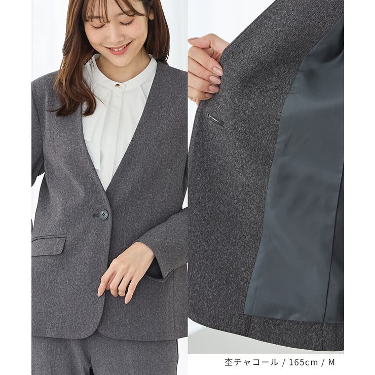 アウター ジャケット ノーカラージャケット | Honeys | 詳細画像9 