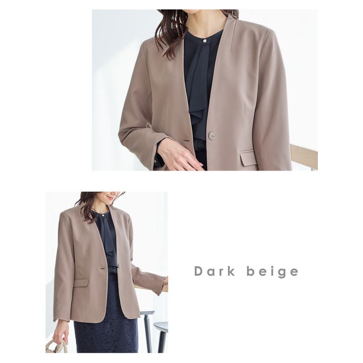 アウター ジャケット カラーレスジャケット | Honeys | 詳細画像12 