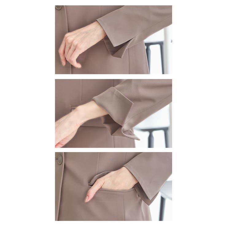 アウター ジャケット カラーレスジャケット | Honeys | 詳細画像8 