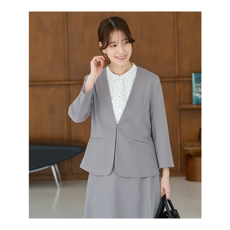 アウター ジャケット ノーカラー | Honeys | 詳細画像10 