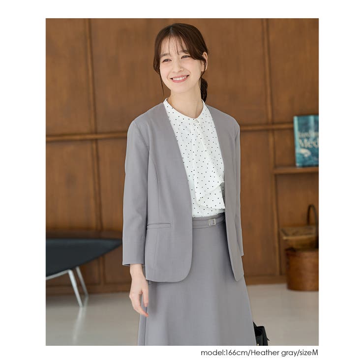 アウター ジャケット ノーカラー | Honeys | 詳細画像5 