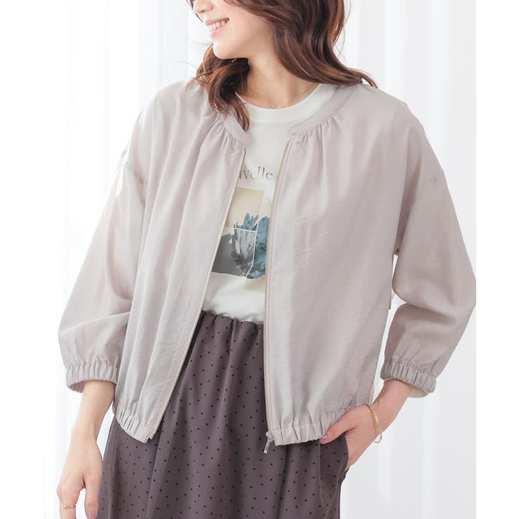 グレージュ | アウター ジャンパー ブルゾン | Honeys