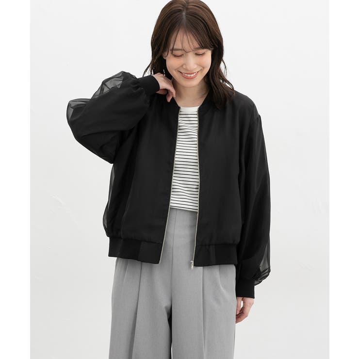 ブラック | アウター ジャンパー ブルゾン | Honeys