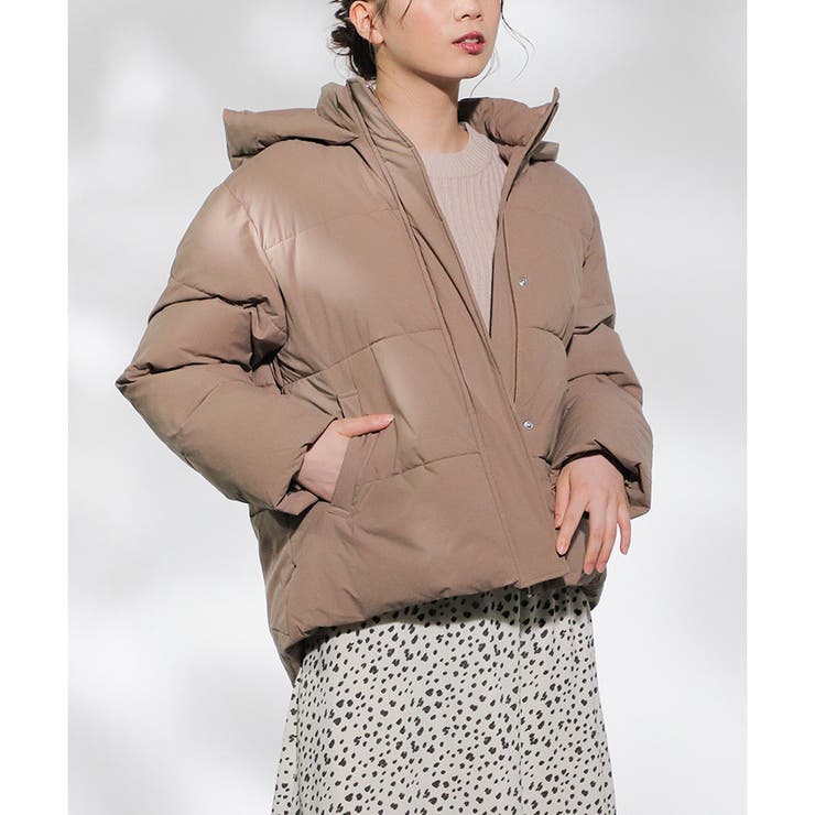 モカ | 【ハニーズ】ファイバーダウンブルゾン | Honeys