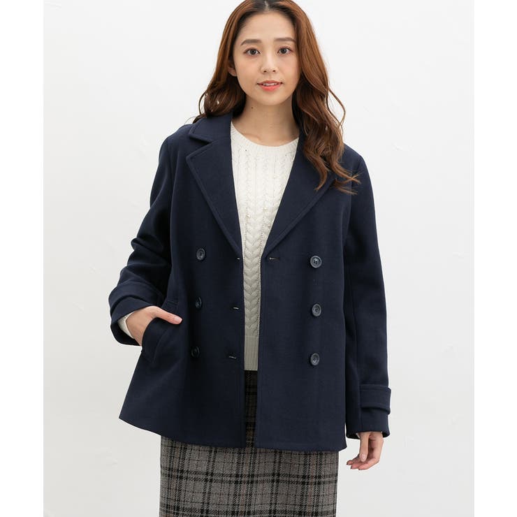 ネイビー | アウター コート ハーフコート | Honeys