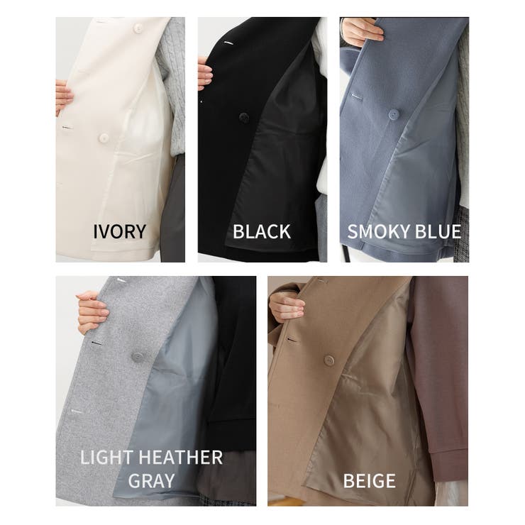 アウター コート ハーフ丈コート | Honeys | 詳細画像17 