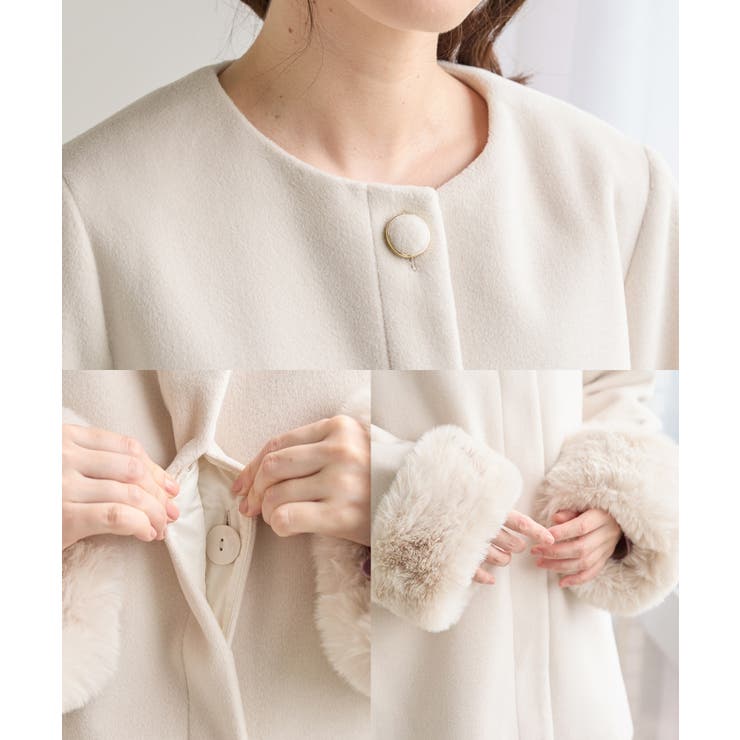 アウター コート ノーカラーコート | Honeys | 詳細画像13 