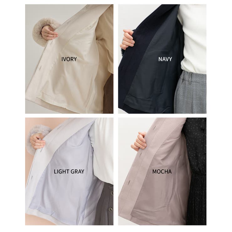 アウター コート ノーカラーコート | Honeys | 詳細画像17 