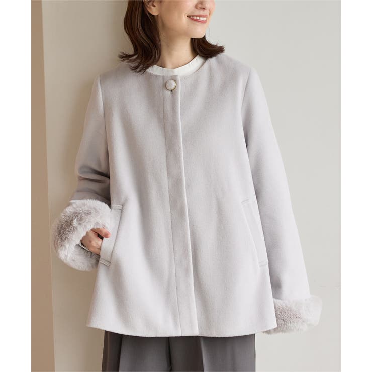 アウター コート ノーカラーコート | Honeys | 詳細画像9 