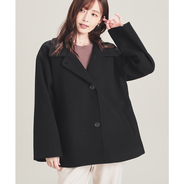 ブラック | アウター コート ハーフコート | Honeys