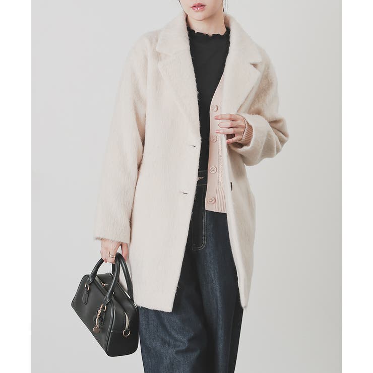 アイボリー | アウター コート ハーフコート | Honeys