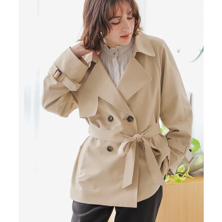 ライトベージュ | アウター コート トレンチコート | Honeys