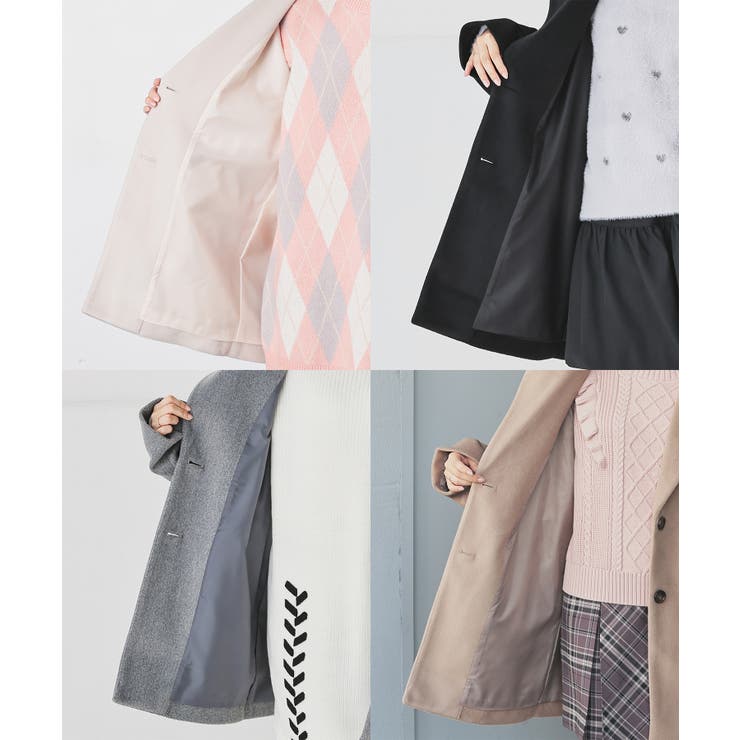 アウター コート ハーフコート | Honeys | 詳細画像16 