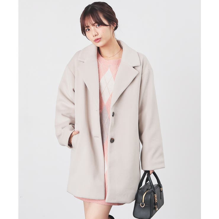 アイボリー | アウター コート ハーフコート | Honeys