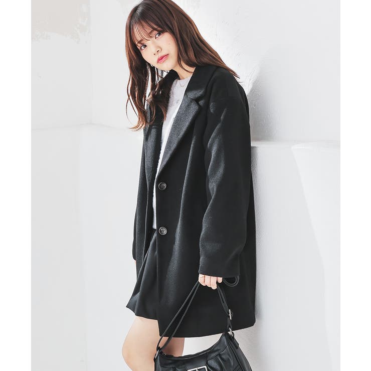 ブラック | アウター コート ハーフコート | Honeys