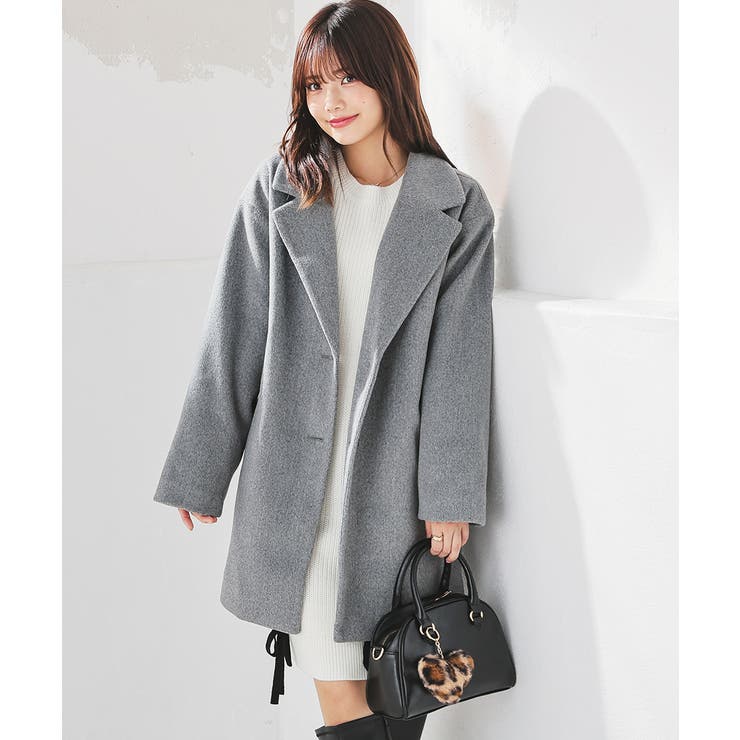 杢チャコール | アウター コート ハーフコート | Honeys