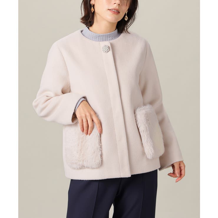 アウター コート ノーカラーコート[品番：HNSW0013628]｜Honeys（ハニーズ）｜レディース｜Shoplist
