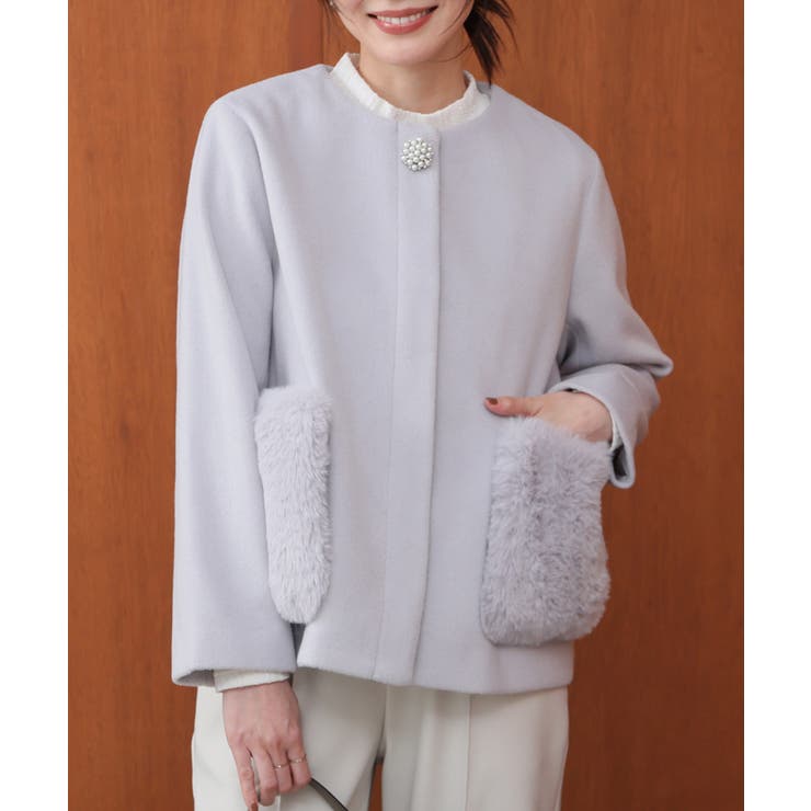 アウター コート ノーカラーコート[品番：HNSW0013628]｜Honeys（ハニーズ）｜レディース｜Shoplist