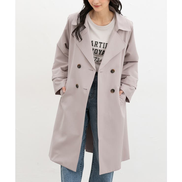 ピンクベージュ | アウター コート トレンチコート | Honeys