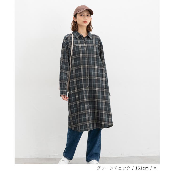 ワンピース シャツワンピース 長袖 | Honeys | 詳細画像4 