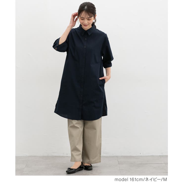 ワンピース シャツワンピース ロング丈 | Honeys | 詳細画像4 