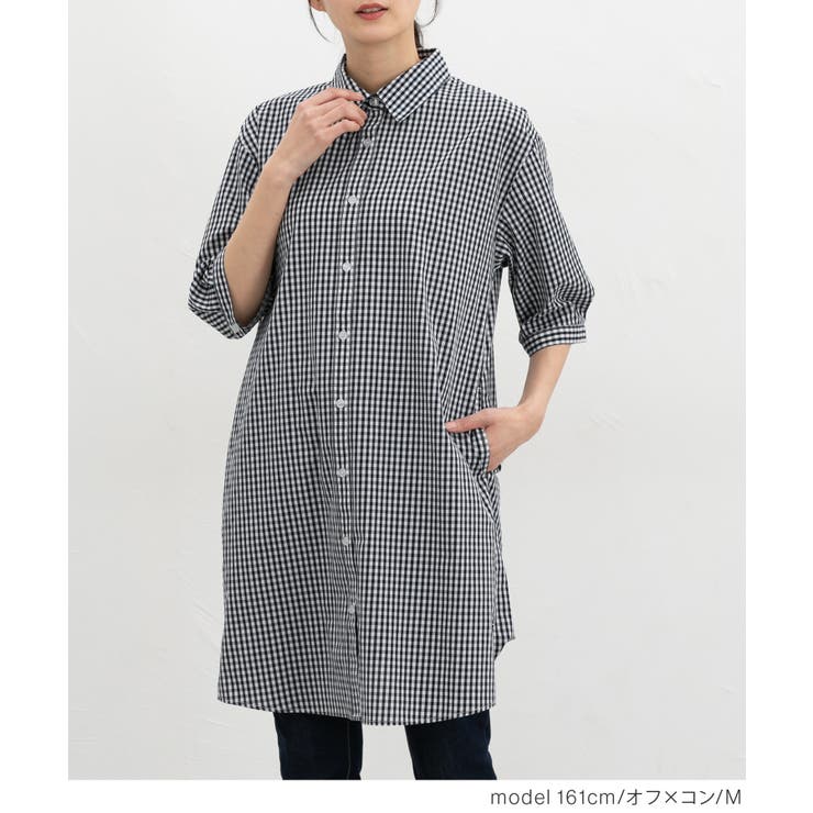 ワンピース シャツワンピース ロング丈 | Honeys | 詳細画像7 