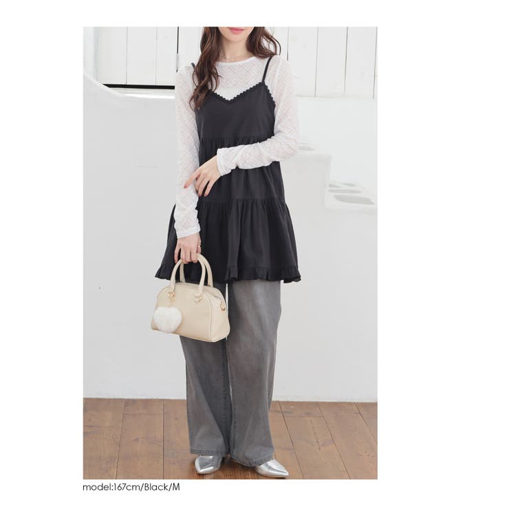 ワンピース ノースリーブ ミニ丈 | Honeys | 詳細画像11 