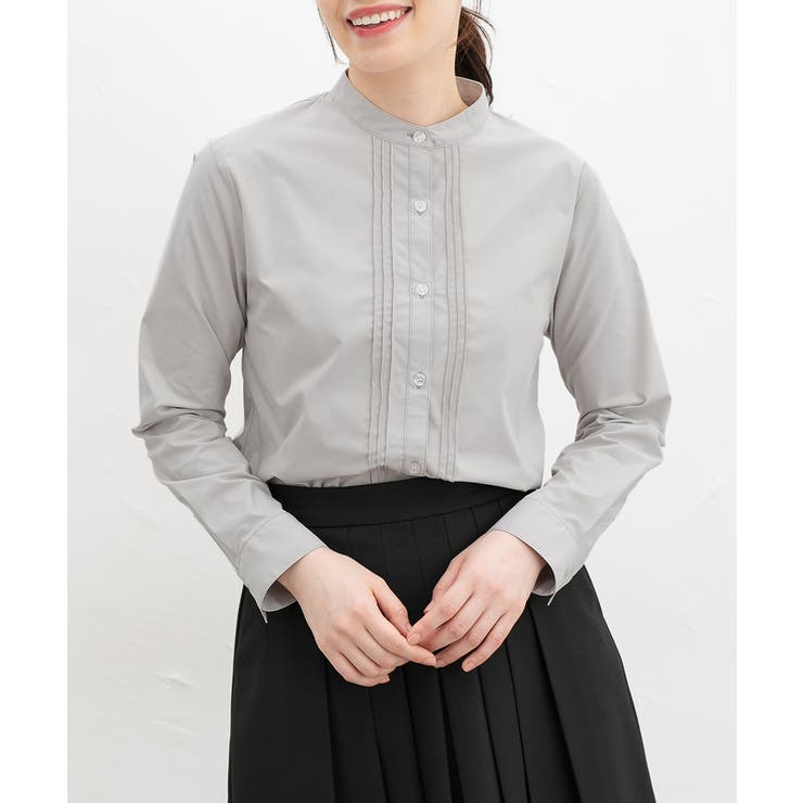 グレージュ | トップス シャツ ピンタックシャツ | Honeys