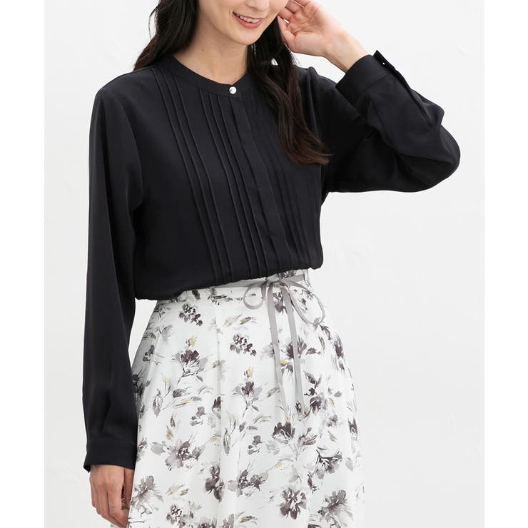 ネイビー | トップス ブラウス 長袖 | Honeys