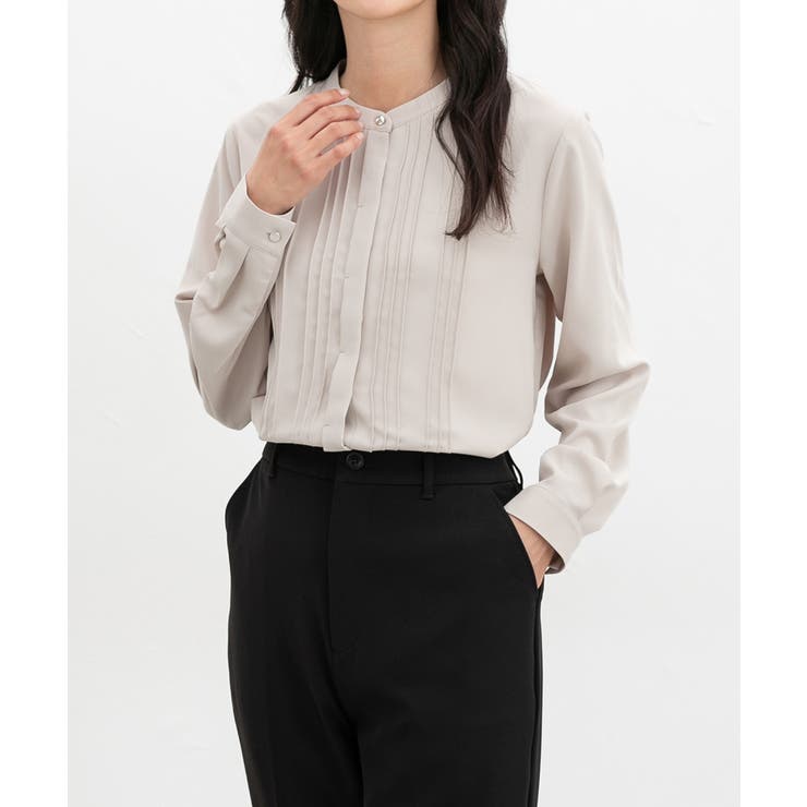 グレージュ | トップス ブラウス 長袖 | Honeys