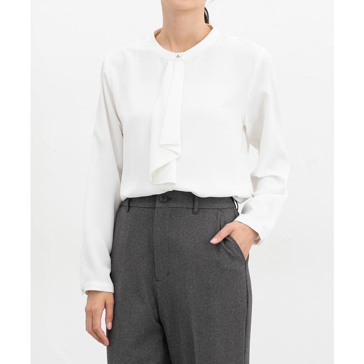 ホワイト | トップス ブラウス 長袖 | Honeys