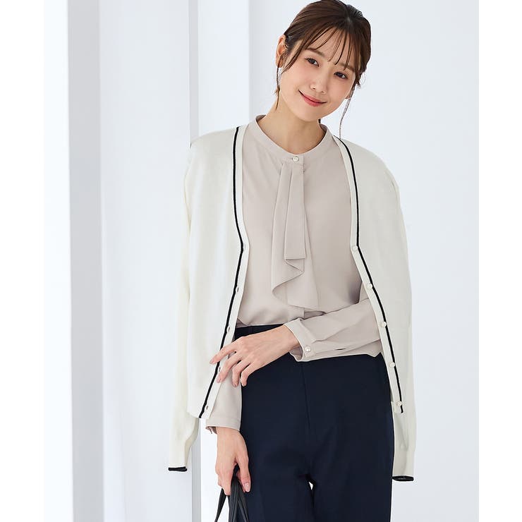 グレージュ | トップス ブラウス 長袖 | Honeys