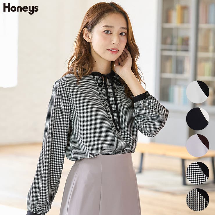 トップス ブラウス 長袖[品番：HNSW0011297]｜Honeys（ハニーズ）の