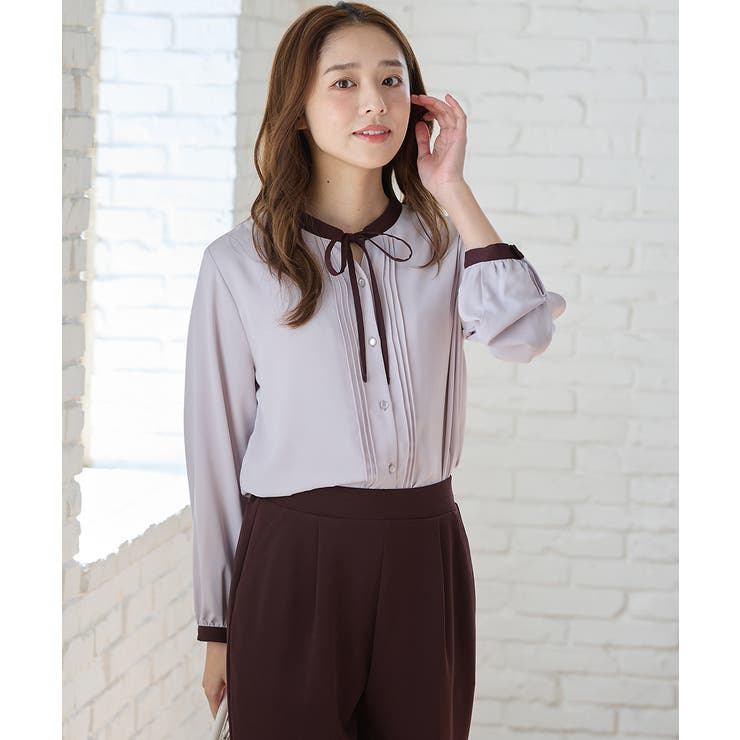 ラベンダー | トップス ブラウス 長袖 | Honeys