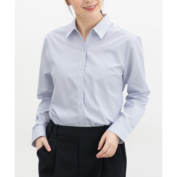 サックス | トップス シャツ スキッパーシャツ | Honeys