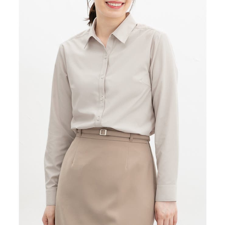 ライトベージュ | トップス シャツ スキッパーシャツ | Honeys