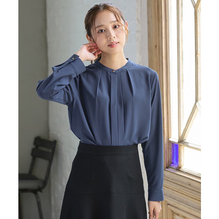 スモーキーブルー | トップス ブラウス 長袖 | Honeys