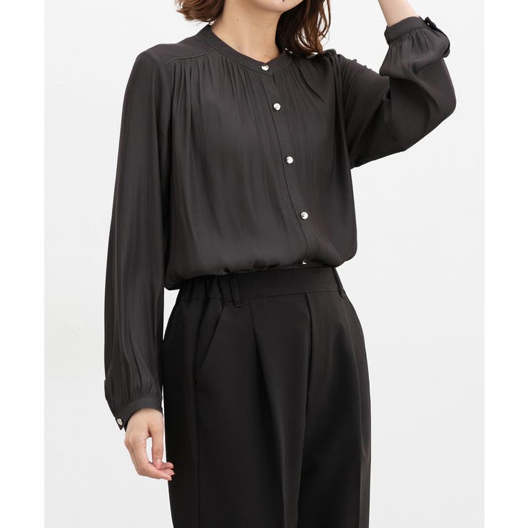 チャコール | トップス ブラウス 長袖 | Honeys