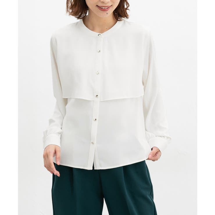 ホワイト | トップス ブラウス 長袖 | Honeys