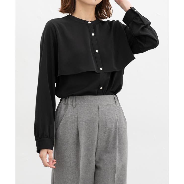 ブラック | トップス ブラウス 長袖 | Honeys