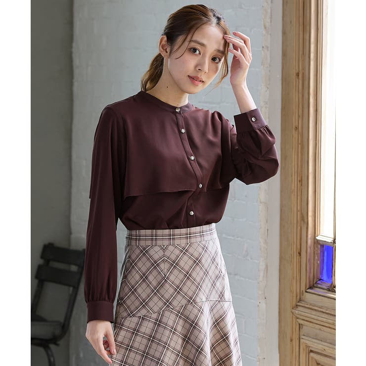 ブラウン | トップス ブラウス 長袖 | Honeys