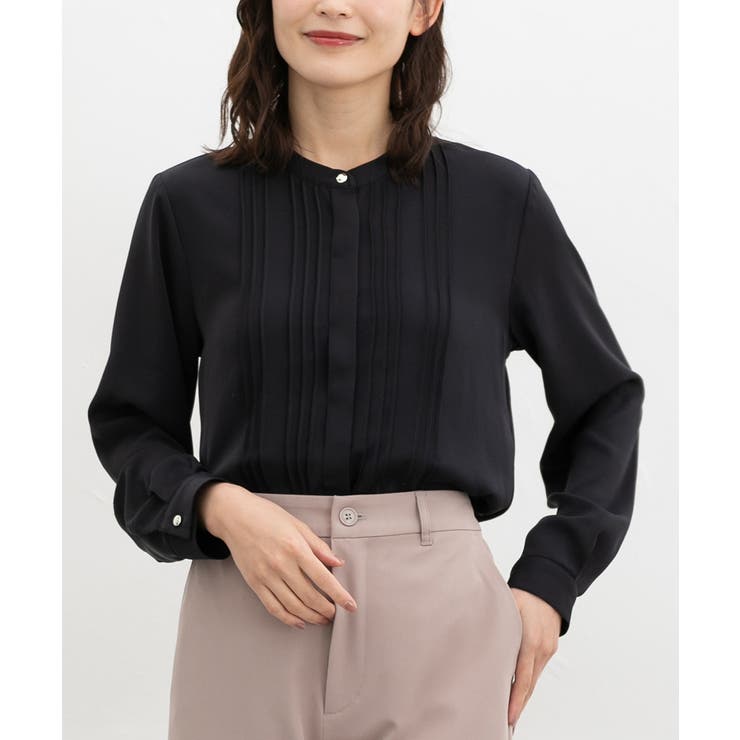 ネイビー | トップス ブラウス 長袖 | Honeys