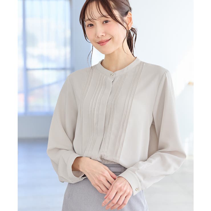 ライトグレー | トップス ブラウス 長袖 | Honeys